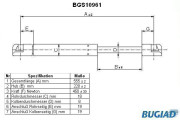 BGS10961 Pneumatická pružina, zavazadlový / nákladový prostor BUGIAD