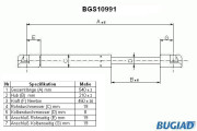 BGS10991 BUGIAD pneumatická prużina, batożinový/nákladný priestor BGS10991 BUGIAD