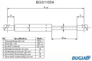 BGS11054 BUGIAD plynová vzpera pre zadné sklo BGS11054 BUGIAD