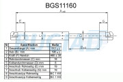 BGS11160 BUGIAD pneumatická prużina, batożinový/nákladný priestor BGS11160 BUGIAD