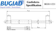 BGS11221 Plynový tlumič, zadní sklo BUGIAD