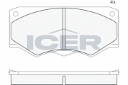 140279 ICER sada brzdových platničiek kotúčovej brzdy 140279 ICER