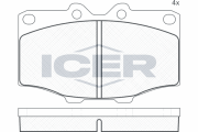140352 ICER sada brzdových platničiek kotúčovej brzdy 140352 ICER