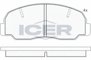 140604 ICER sada brzdových platničiek kotúčovej brzdy 140604 ICER