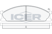 140884 ICER sada brzdových platničiek kotúčovej brzdy 140884 ICER