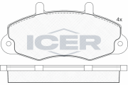 140896 ICER sada brzdových platničiek kotúčovej brzdy 140896 ICER