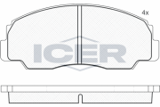 141021 ICER sada brzdových platničiek kotúčovej brzdy 141021 ICER