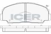 141022 ICER sada brzdových platničiek kotúčovej brzdy 141022 ICER