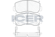 141164 ICER sada brzdových platničiek kotúčovej brzdy 141164 ICER