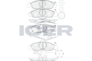 141237 ICER sada brzdových platničiek kotúčovej brzdy 141237 ICER