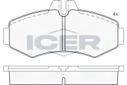 141288 ICER sada brzdových platničiek kotúčovej brzdy 141288 ICER