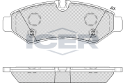 142350 ICER sada brzdových platničiek kotúčovej brzdy 142350 ICER