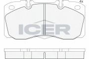 151161 ICER sada brzdových platničiek kotúčovej brzdy 151161 ICER