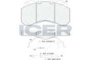 151245-119 ICER sada brzdových platničiek kotúčovej brzdy 151245-119 ICER