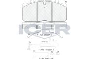 151253-124 ICER sada brzdových platničiek kotúčovej brzdy 151253-124 ICER