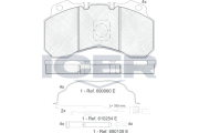 151280-115 ICER sada brzdových platničiek kotúčovej brzdy 151280-115 ICER