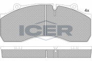 151437 ICER sada brzdových platničiek kotúčovej brzdy 151437 ICER