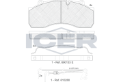 151437-118 ICER sada brzdových platničiek kotúčovej brzdy 151437-118 ICER