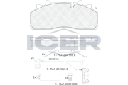 151623-122 ICER sada brzdových platničiek kotúčovej brzdy 151623-122 ICER