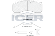 151641-066 Sada brzdových destiček, kotoučová brzda ICER