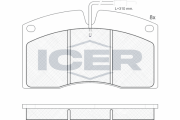 161039 ICER sada brzdových platničiek kotúčovej brzdy 161039 ICER