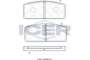 180029 Sada brzdových destiček, kotoučová brzda ICER