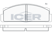 180041 ICER sada brzdových platničiek kotúčovej brzdy 180041 ICER