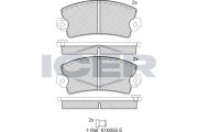 180061 ICER sada brzdových platničiek kotúčovej brzdy 180061 ICER