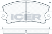 180089 ICER sada brzdových platničiek kotúčovej brzdy 180089 ICER