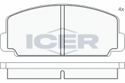 180107 ICER sada brzdových platničiek kotúčovej brzdy 180107 ICER