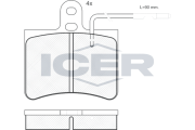 180136 ICER sada brzdových platničiek kotúčovej brzdy 180136 ICER
