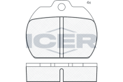 180161 ICER sada brzdových platničiek kotúčovej brzdy 180161 ICER