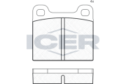 180162 ICER sada brzdových platničiek kotúčovej brzdy 180162 ICER