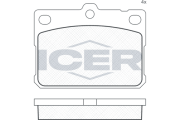 180164 ICER sada brzdových platničiek kotúčovej brzdy 180164 ICER