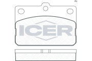 180185 ICER sada brzdových platničiek kotúčovej brzdy 180185 ICER