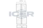 180201 ICER sada brzdových platničiek kotúčovej brzdy 180201 ICER