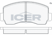 180207 ICER sada brzdových platničiek kotúčovej brzdy 180207 ICER