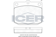 180216 ICER sada brzdových platničiek kotúčovej brzdy 180216 ICER