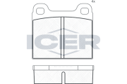 180219 ICER sada brzdových platničiek kotúčovej brzdy 180219 ICER