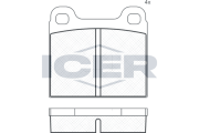 180221 ICER sada brzdových platničiek kotúčovej brzdy 180221 ICER