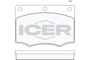 180259 ICER sada brzdových platničiek kotúčovej brzdy 180259 ICER