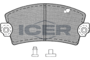 180282 ICER sada brzdových platničiek kotúčovej brzdy 180282 ICER