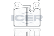 180303 ICER sada brzdových platničiek kotúčovej brzdy 180303 ICER