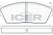 180388 ICER sada brzdových platničiek kotúčovej brzdy 180388 ICER