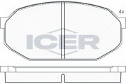 180401 ICER sada brzdových platničiek kotúčovej brzdy 180401 ICER
