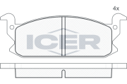 180467 ICER sada brzdových platničiek kotúčovej brzdy 180467 ICER