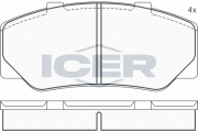 180472 ICER sada brzdových platničiek kotúčovej brzdy 180472 ICER