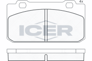 180477 ICER sada brzdových platničiek kotúčovej brzdy 180477 ICER