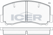180502 ICER sada brzdových platničiek kotúčovej brzdy 180502 ICER