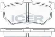 180607 ICER sada brzdových platničiek kotúčovej brzdy 180607 ICER